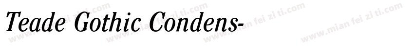 Teade Gothic Condens字体转换